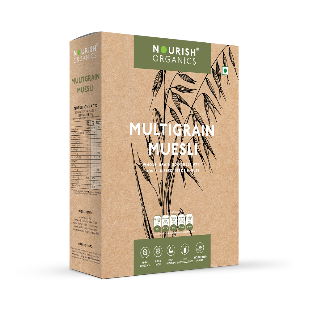 Nourish Organics Multigrain Muesli | High Fiber Breakfast