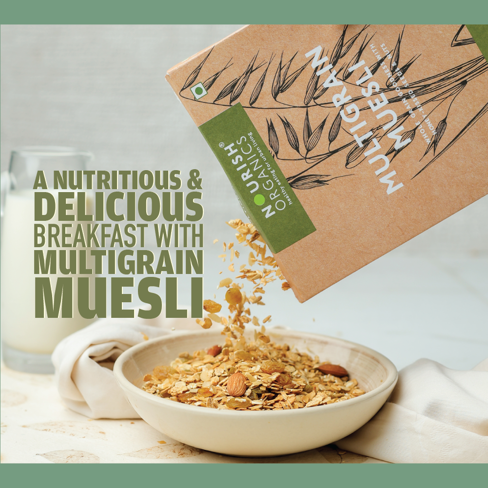 Nourish Organics Multigrain Muesli | High Fiber Breakfast