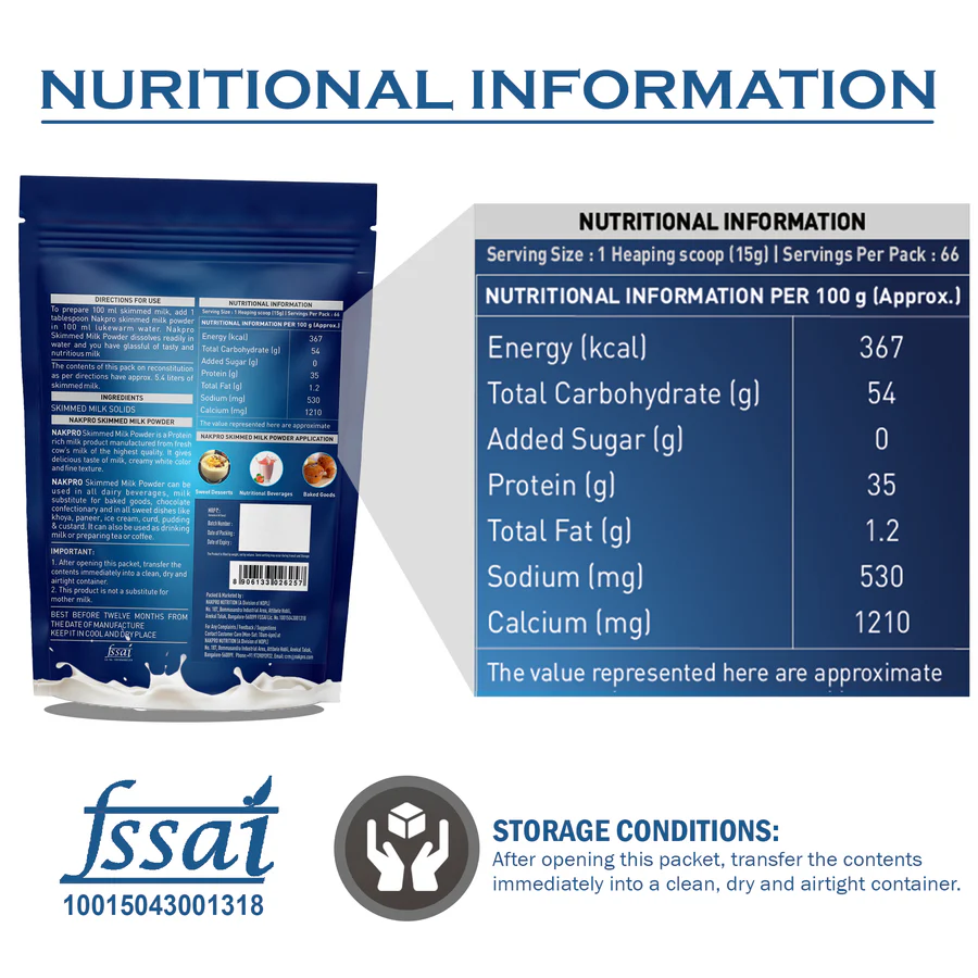 Nakpro Skimmed Milk Powder | High Protein & Pure Quality