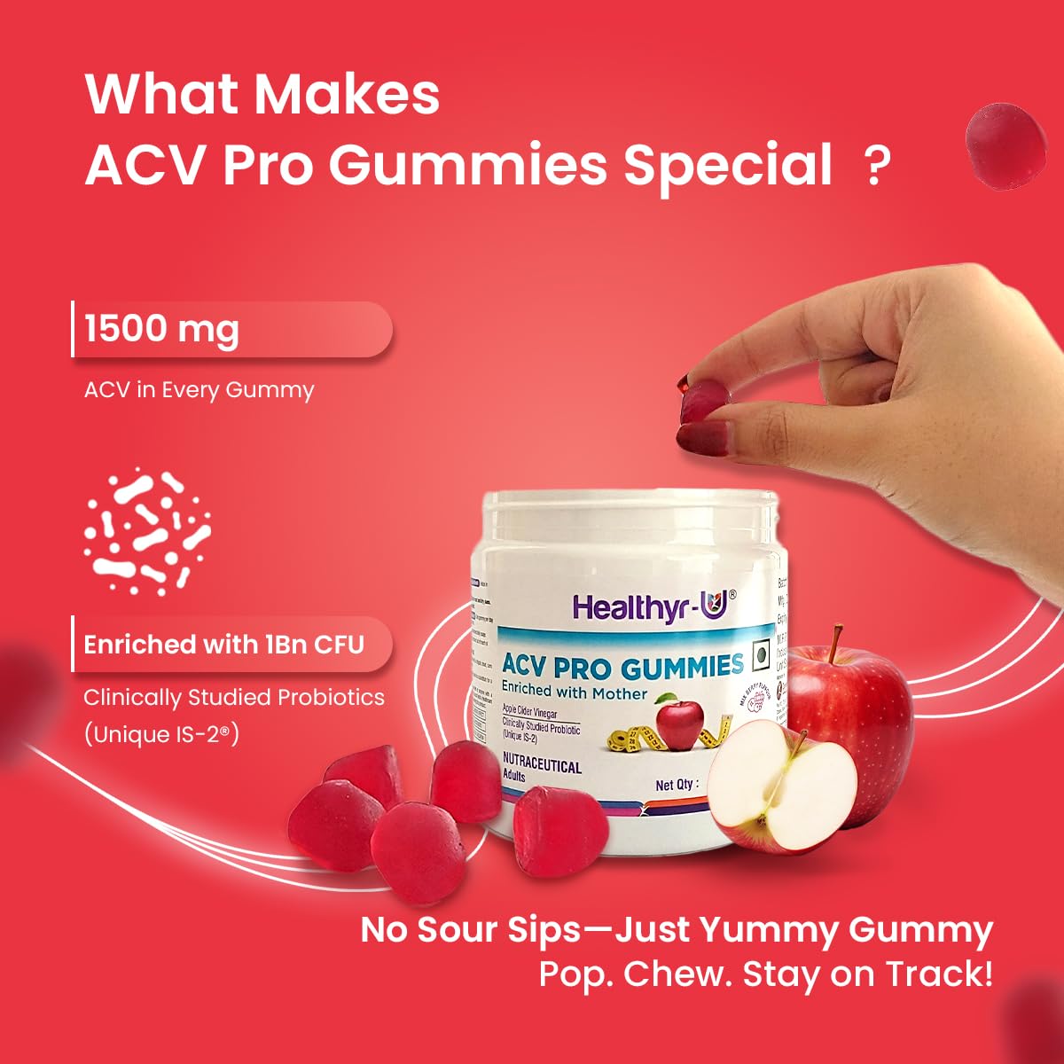Healthyr-U ACV Pro Gummies | Gut & Weight Wellness