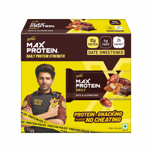 RiteBite Max Protein Daily Date & Almond 10g Protein Bar