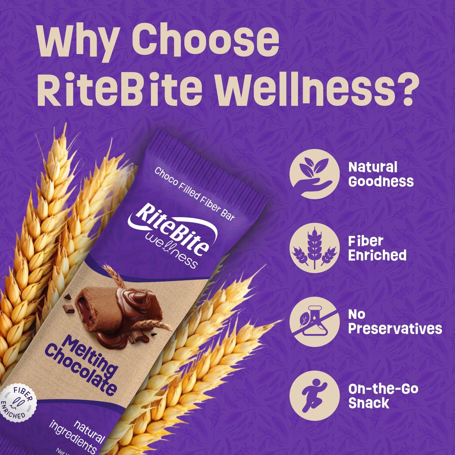 RiteBite Melting Chocolate Energy Bar | High Fiber Snack