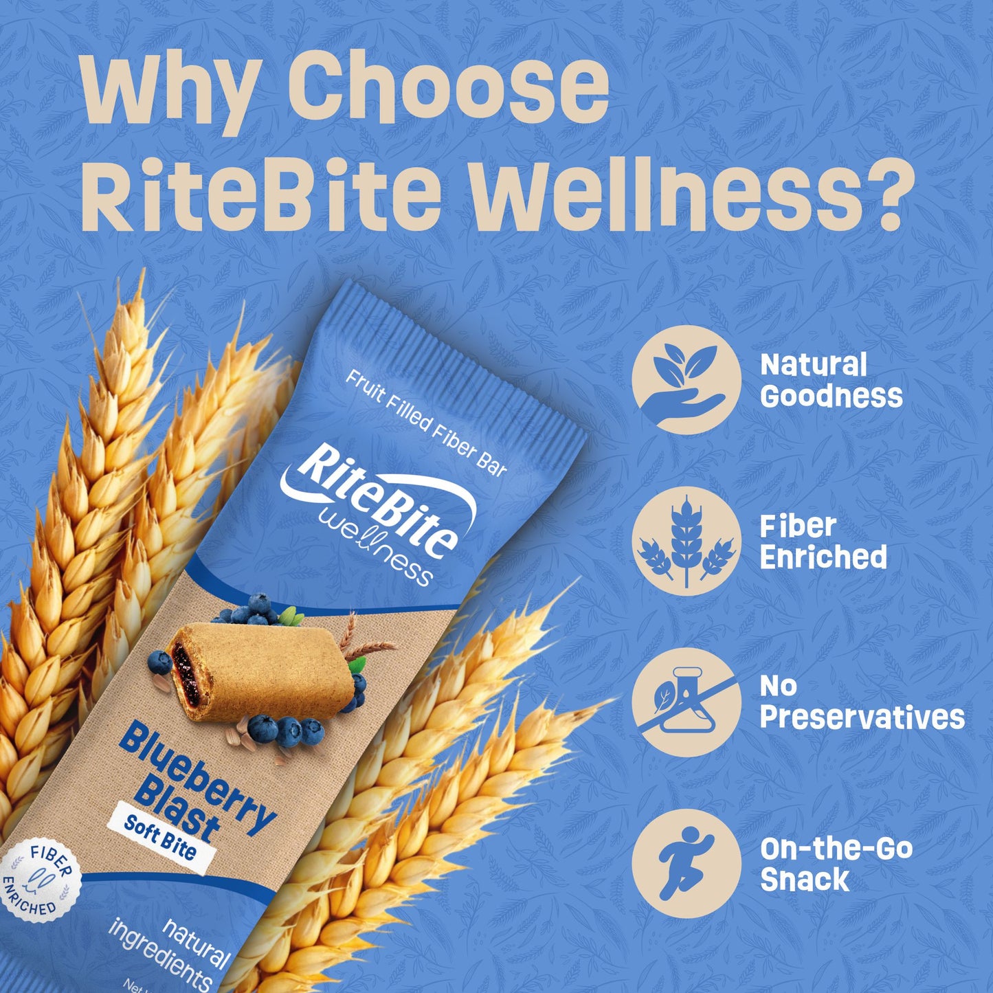 RiteBite Blueberry Blast Soft Bite | Fiber & Antioxidants