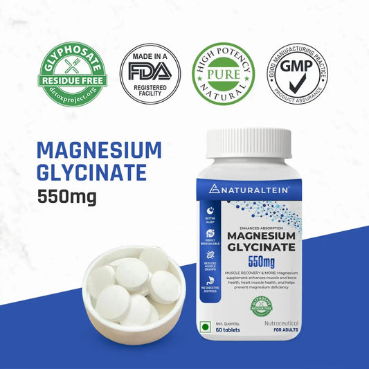 Naturaltein Magnesium Glycinate | Muscle & Sleep Support
