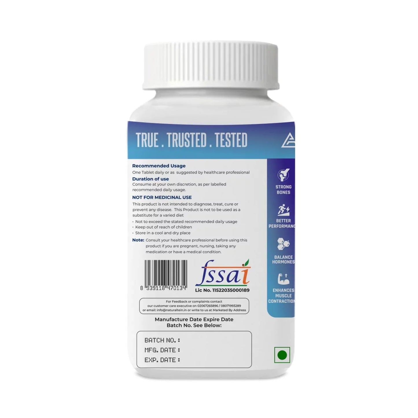 Naturaltein Calcium Citrate Vitamin D3 + K2 MK7