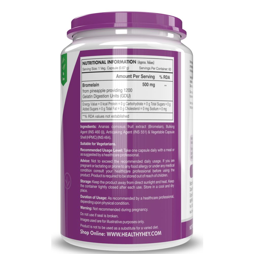 HealthyHey Pineapple Bromelain | Natural Digestive Enzyme