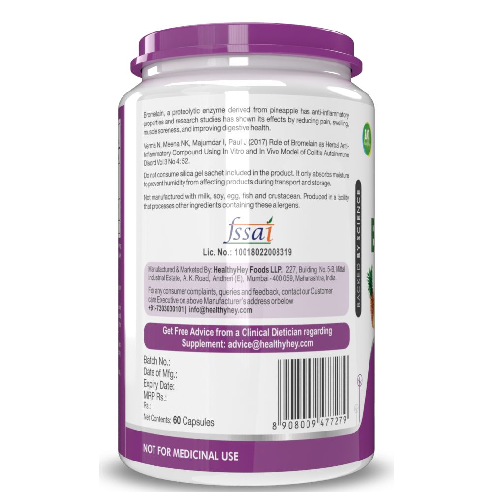 HealthyHey Pineapple Bromelain | Natural Digestive Enzyme