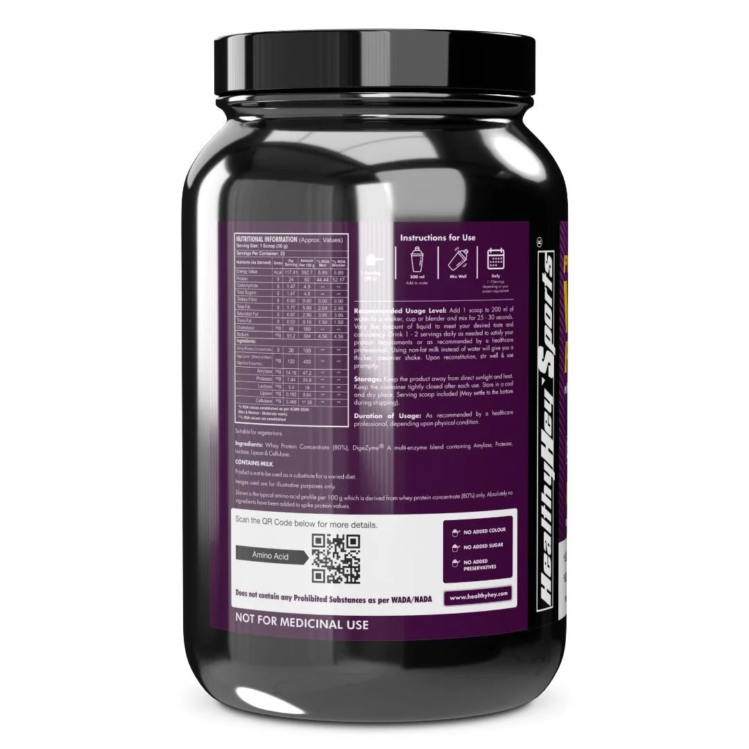 HealthyHey Sports Pro Series Whey Protein with Enzymes
