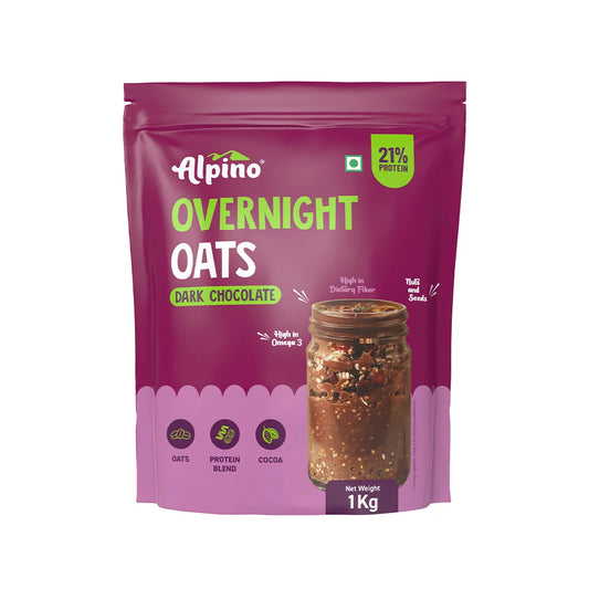 Alpino Overnight Oats Dark Chocolate | 21g Protein, Fiber