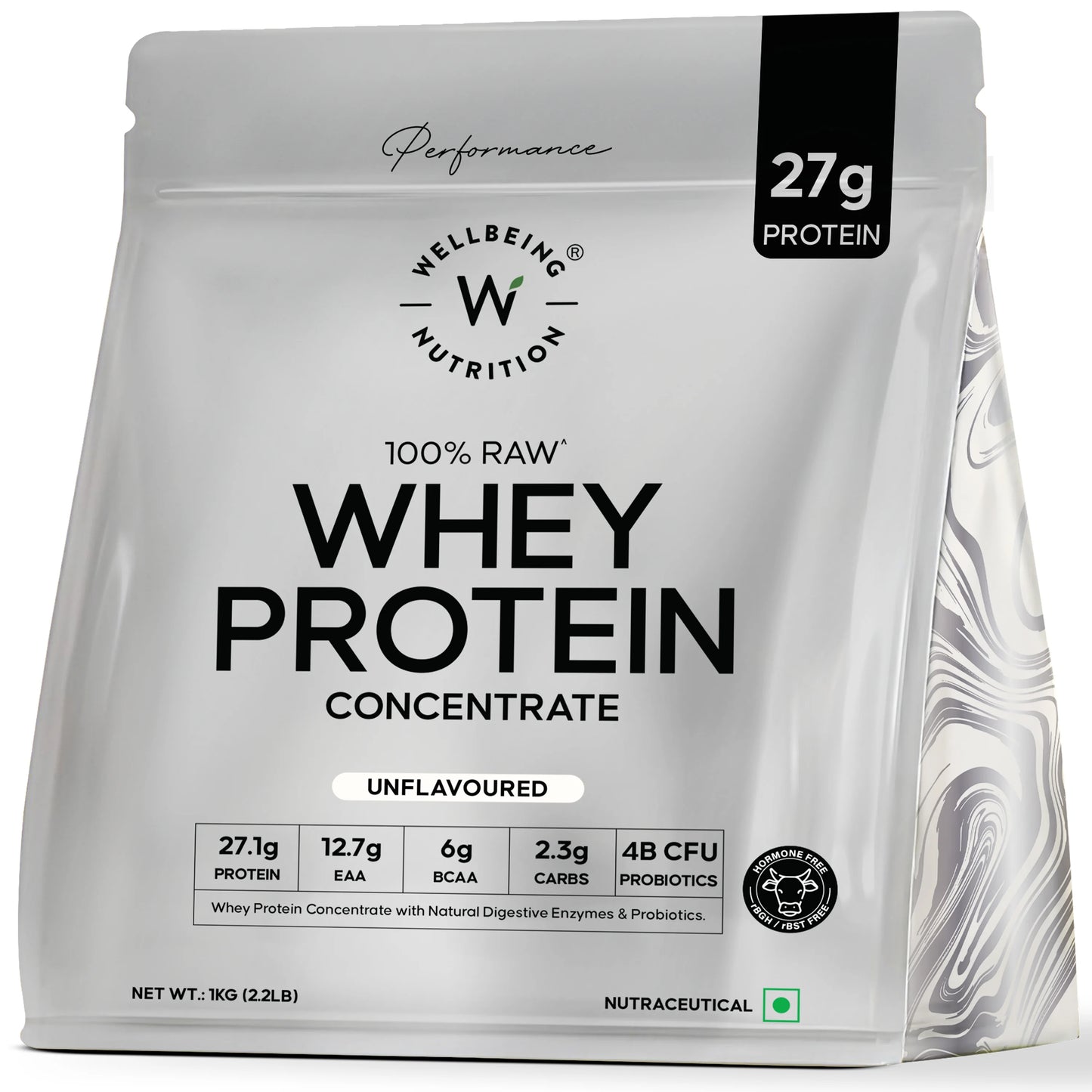 Wellbeing Nutrition Raw Whey Protein | 27g Protein & Probiotics