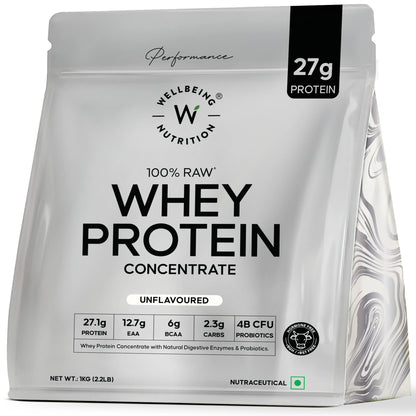 Wellbeing Nutrition Raw Whey Protein | 27g Protein & Probiotics