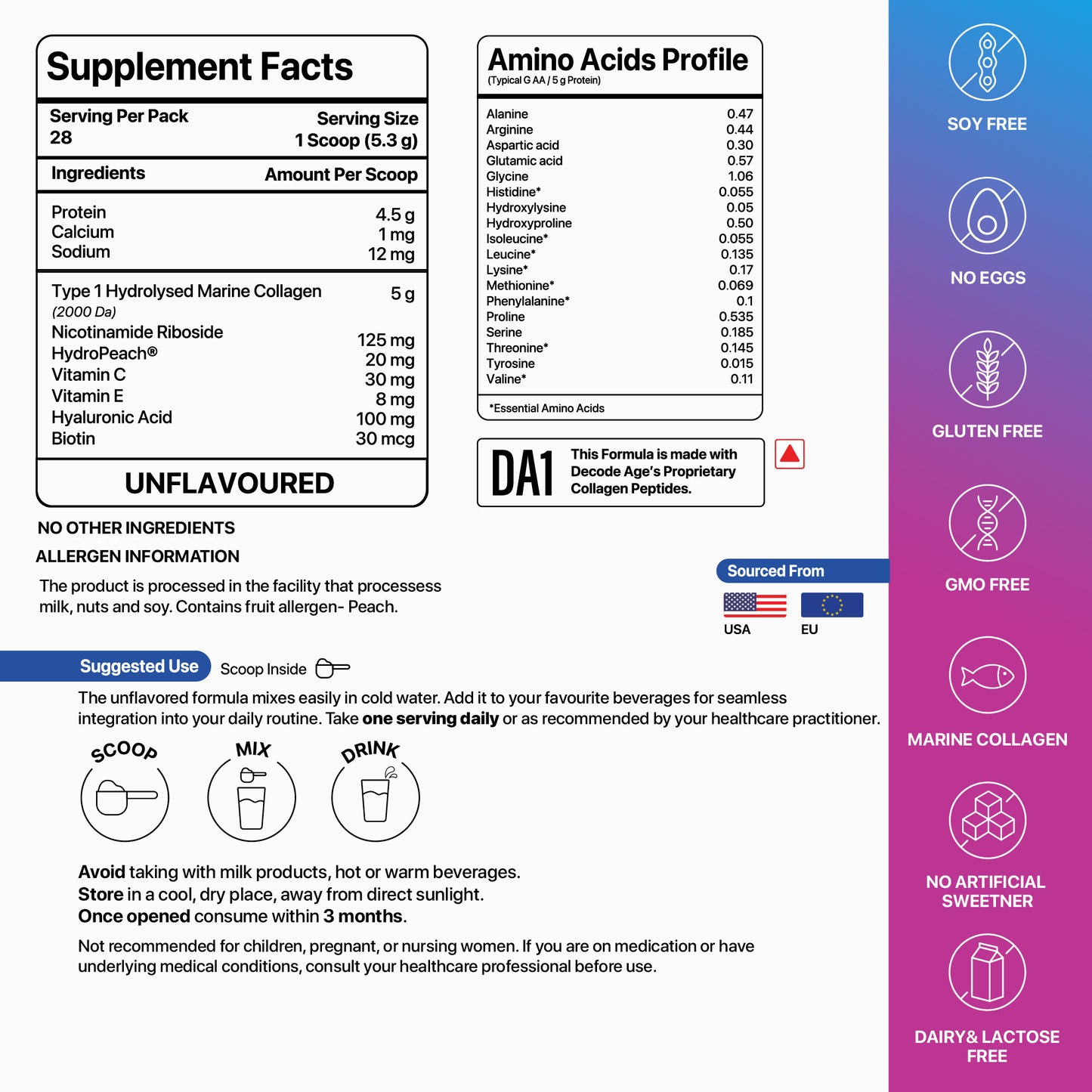 Decode Age OptiAge Collagen Peptides | Skin, Joint & Muscle Care