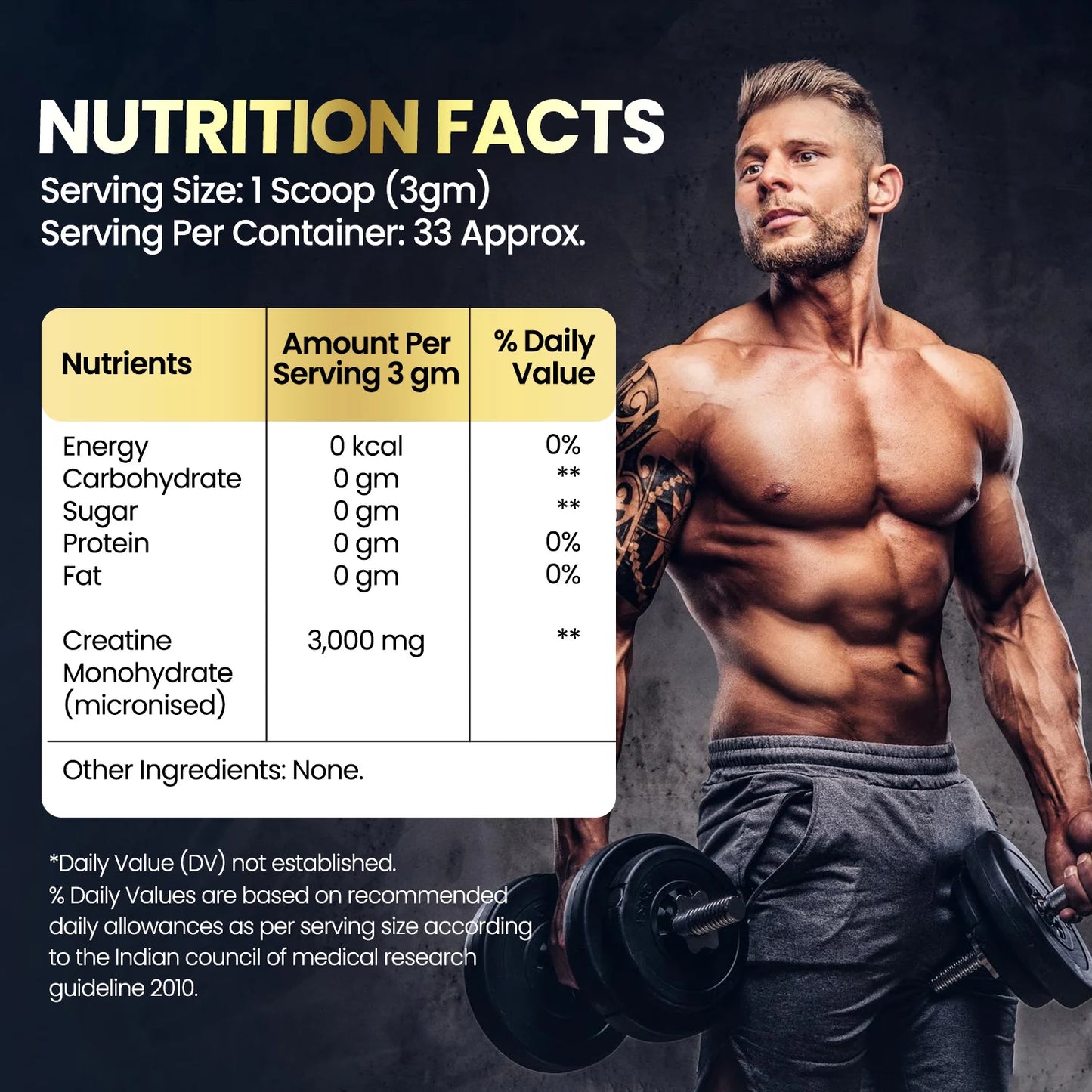 Vlado's Himalayan Organics Micronised Creatine 3000mg