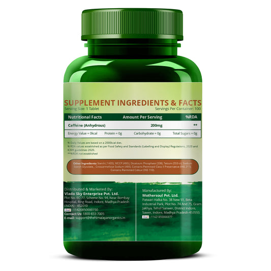 Vlado's Himalayan Organics Caffeine 200mg
