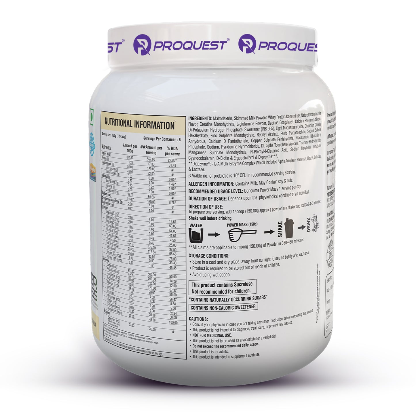 Proquest Power Mass Gainer | High Calorie Muscle Fuel