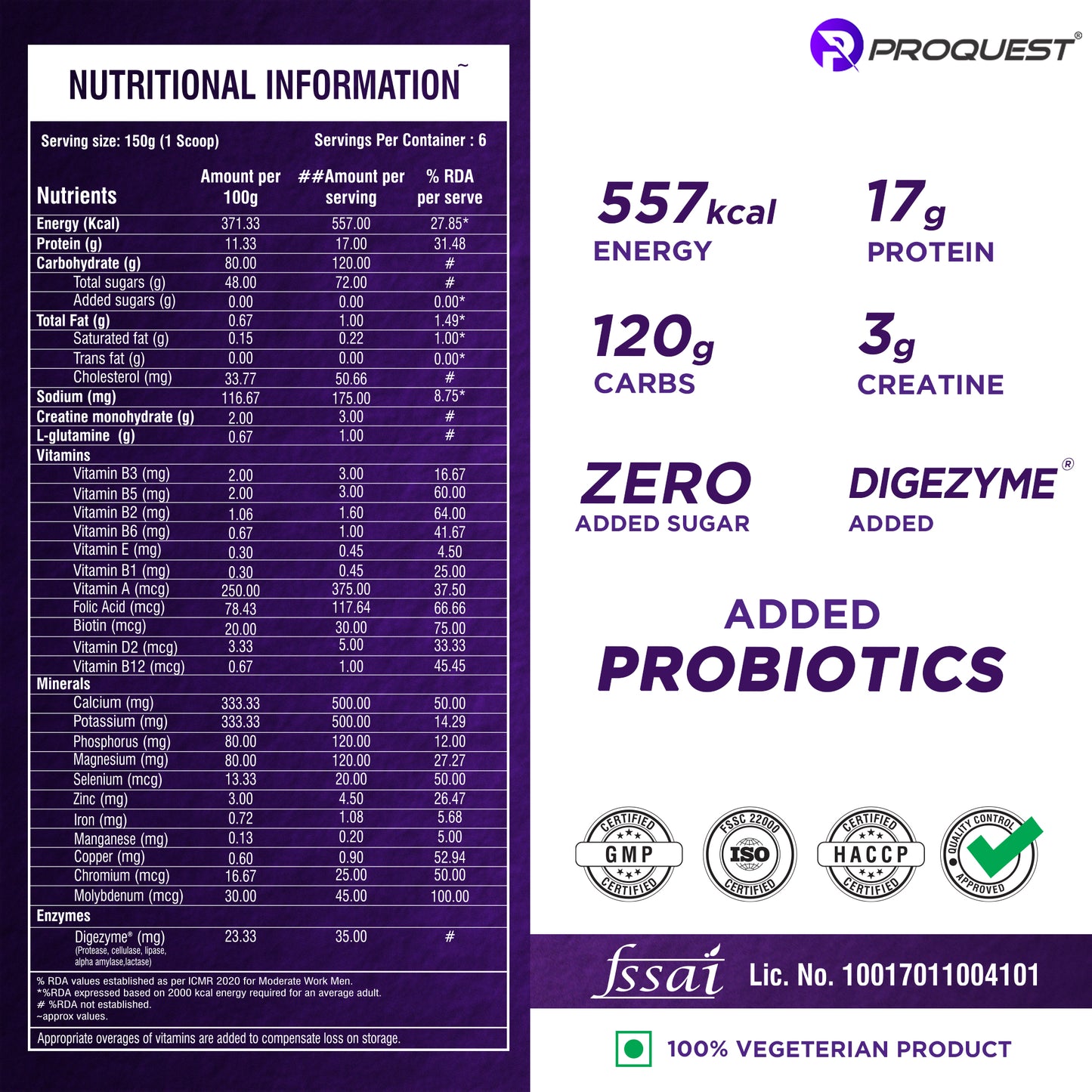 Proquest Power Mass Gainer | High Calorie Muscle Fuel