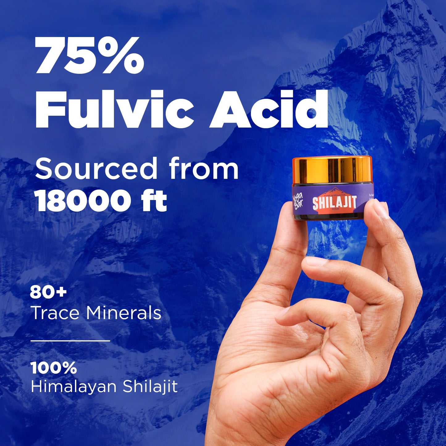 YogaBar Pure Himalayan Shilajit | Energy & Vitality Boost