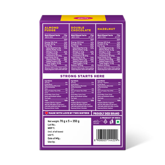 YogaBar No Added Sugar 20g Protein Bars Variety Pack