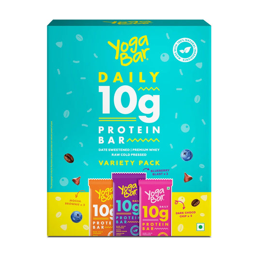 YogaBar Daily 10g Protein Bar Variety Pack