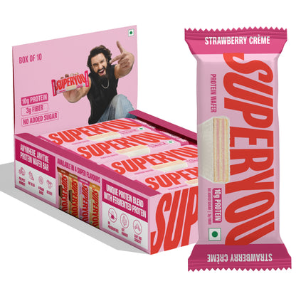 SuperYou Strawberry Creme Protein Wafer | 10g Protein Snack