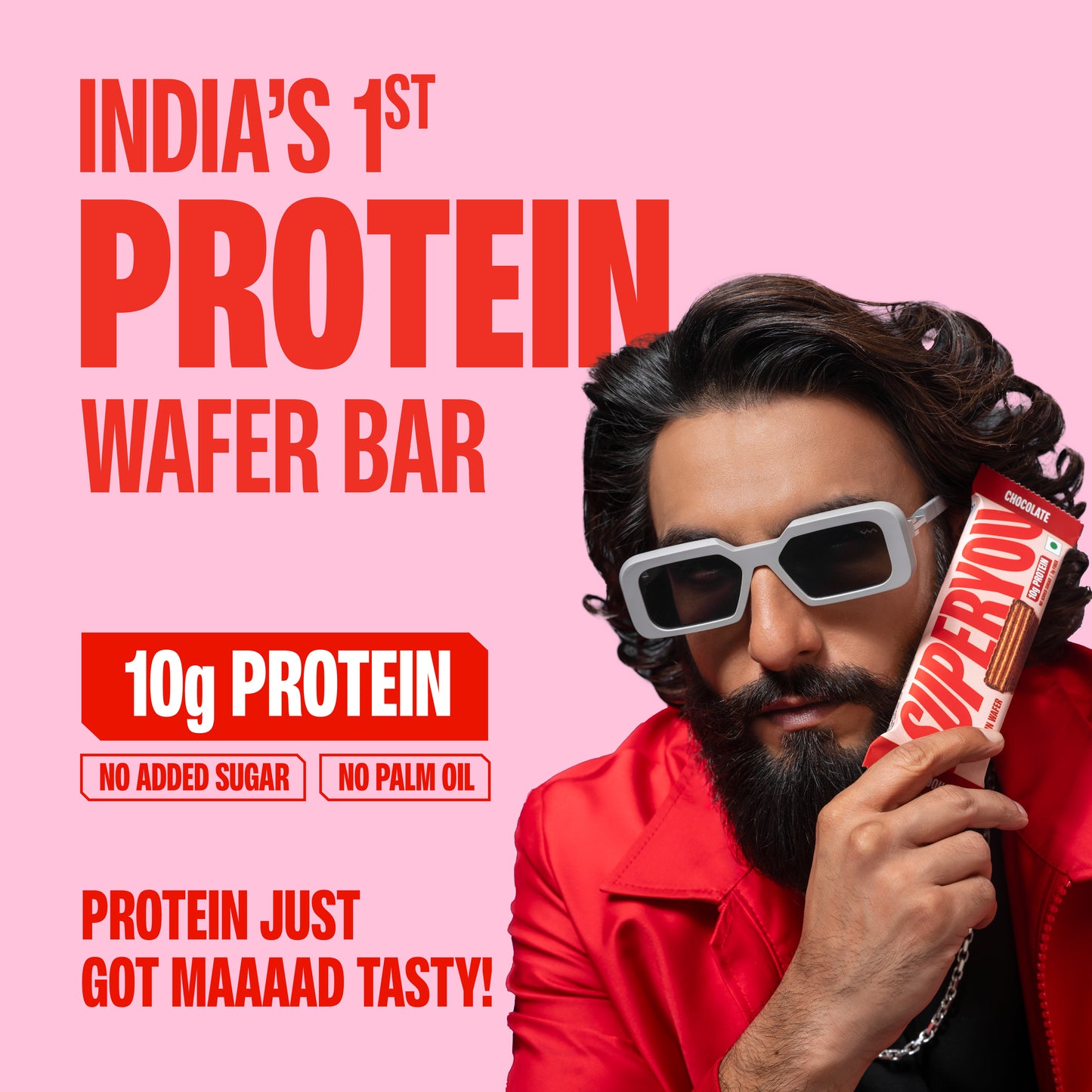 SuperYou Strawberry Creme Protein Wafer | 10g Protein Snack