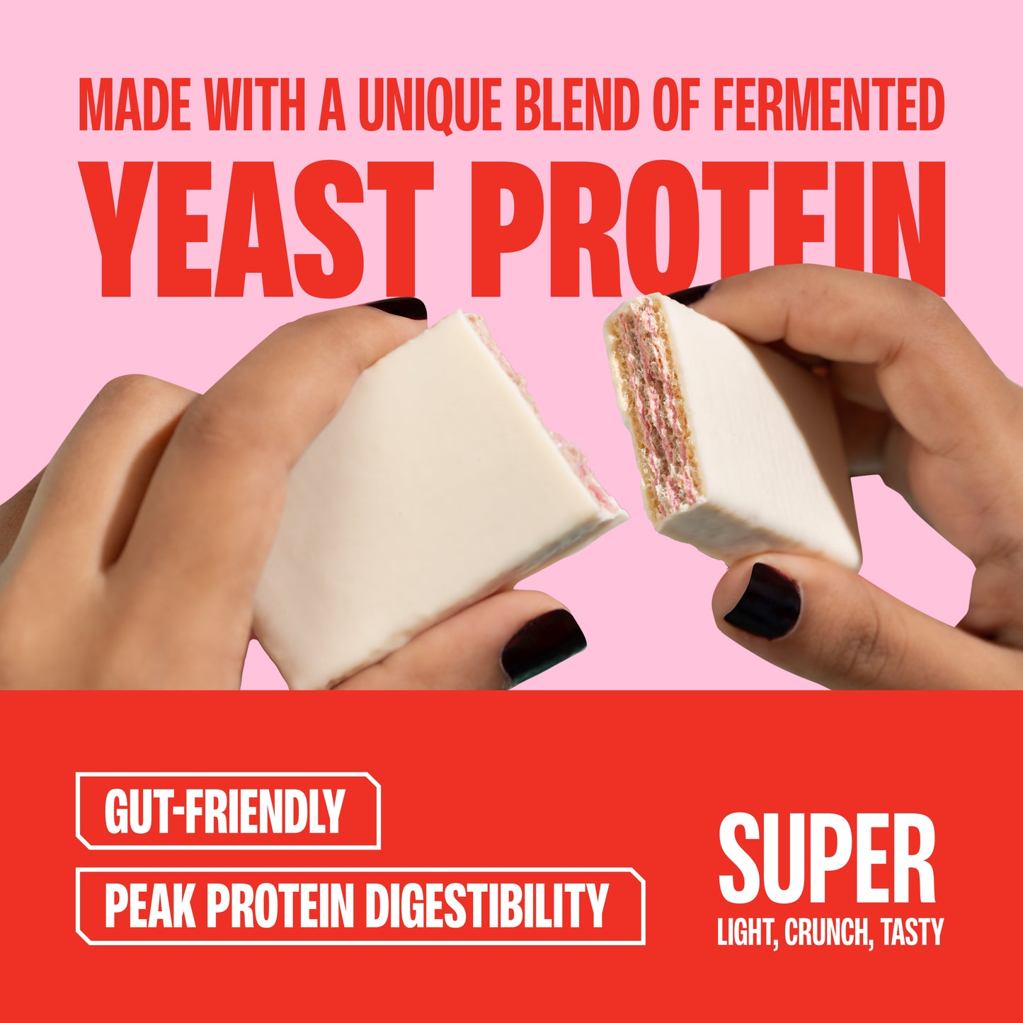 SuperYou Strawberry Creme Protein Wafer | 10g Protein Snack