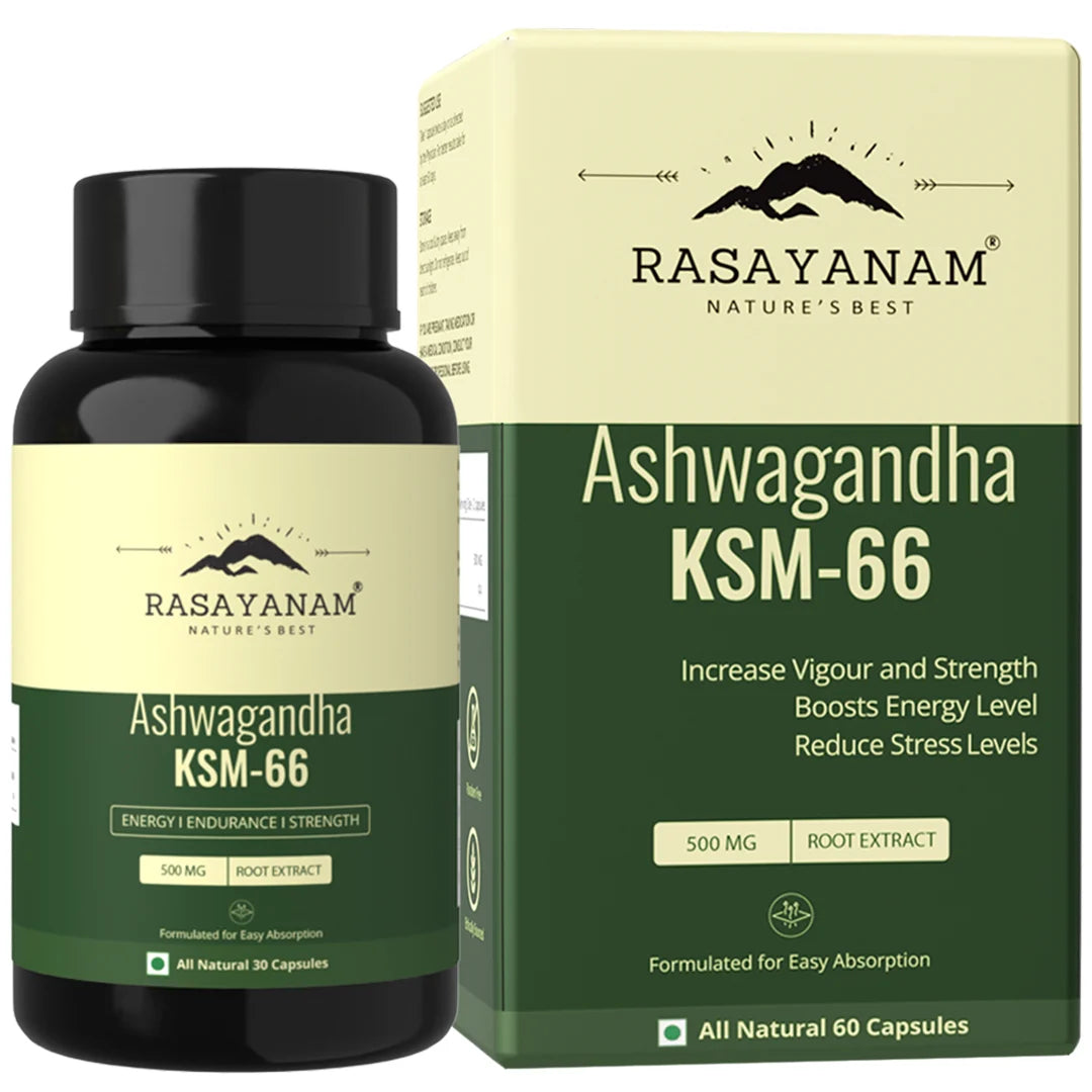 Rasayanam Ashwagandha KSM66 500mg for Stress & Energy