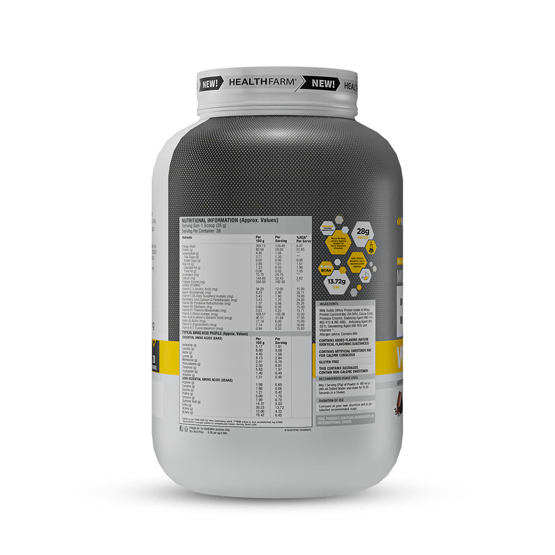 Healthfarm Muscle Bio Whey - Grass Fed Protein Powder