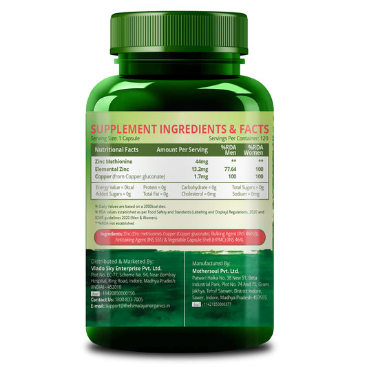 Vlado's Himalayan Organics Zinc Methionine | Better Absorption