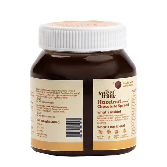 Sweetmate Hazelnut Chocolate Spread - No Refined Sugar