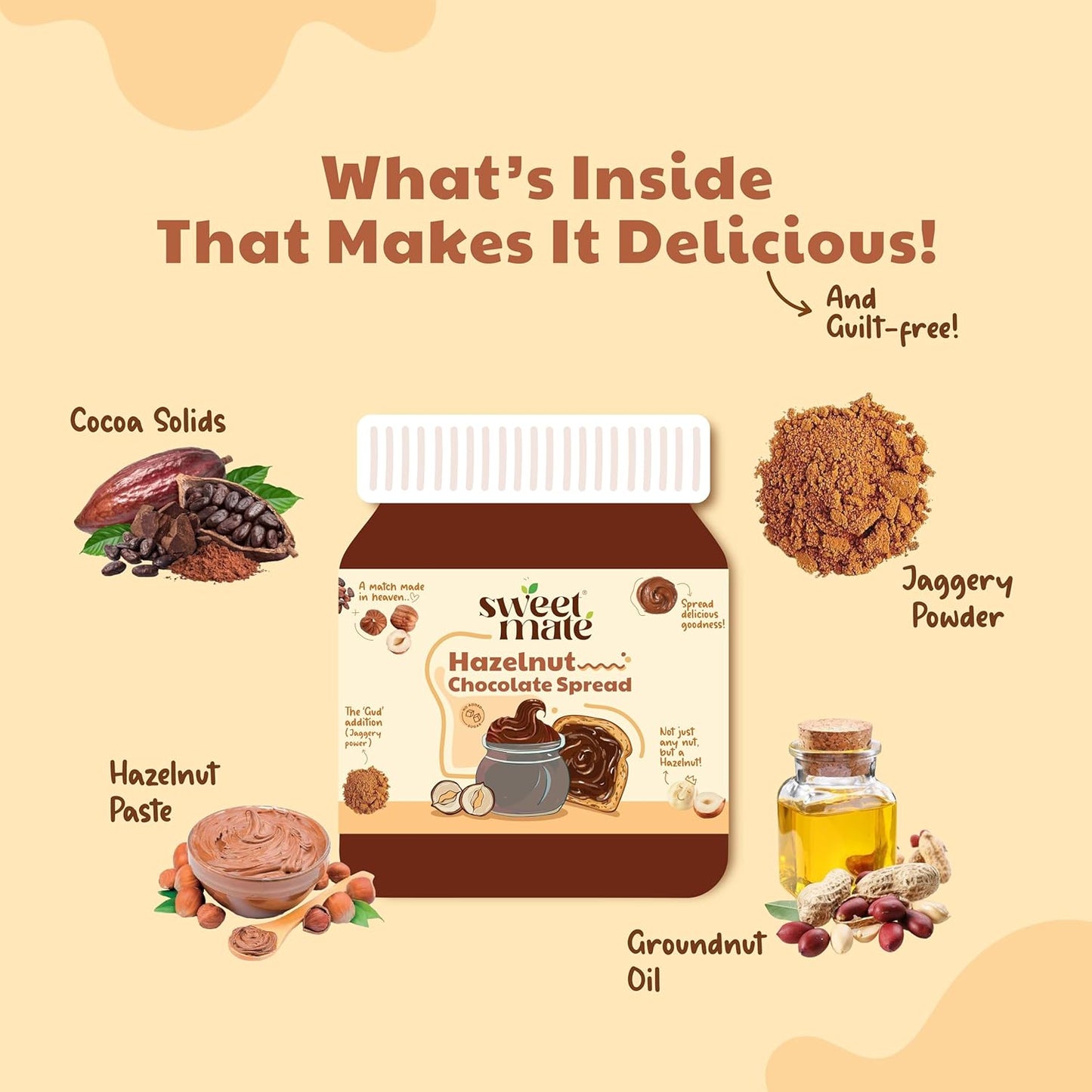 Sweetmate Hazelnut Chocolate Spread - No Refined Sugar