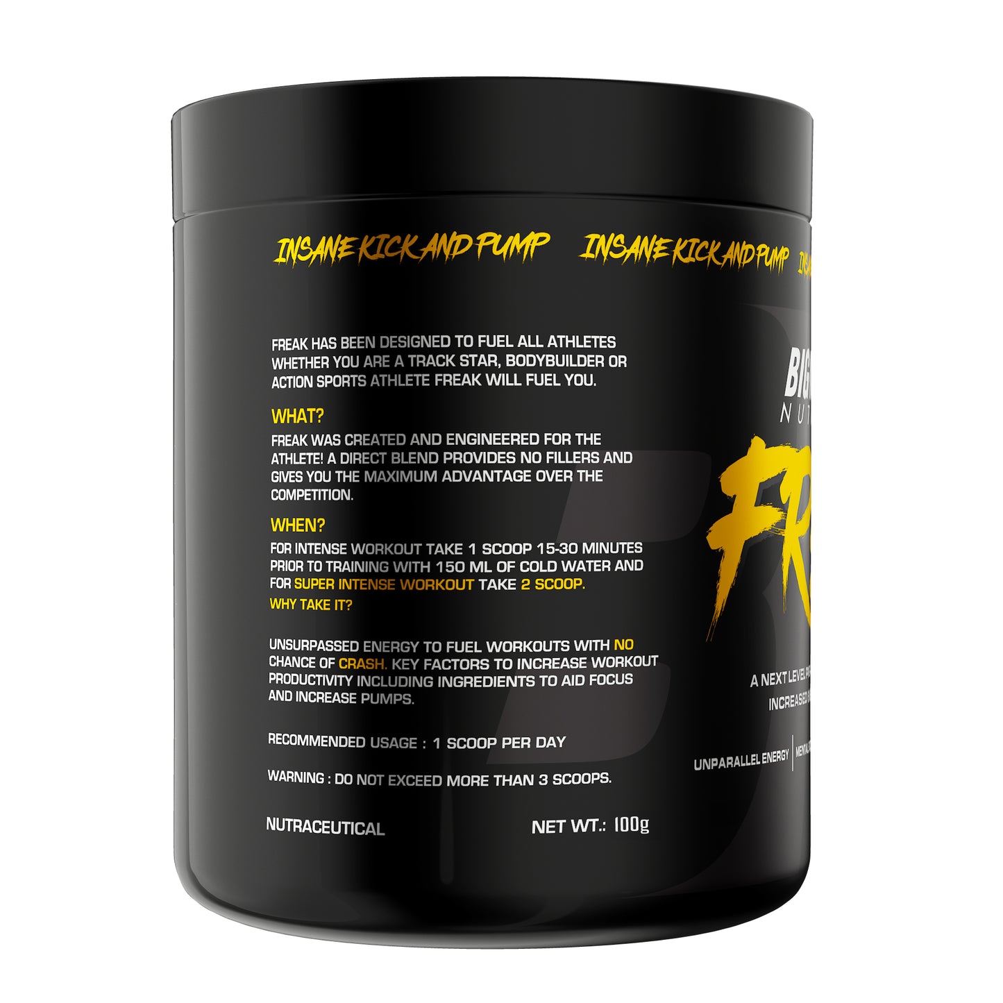 Bigmuscles Freak Pre-Workout - Energy & Focus Booster