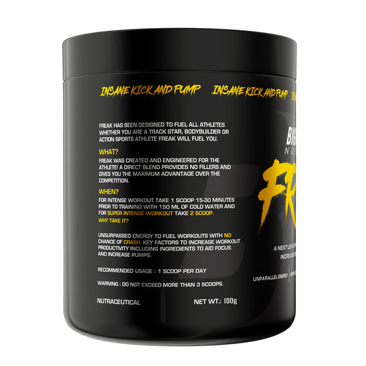 Bigmuscles Freak Pre-Workout - Energy & Focus Booster