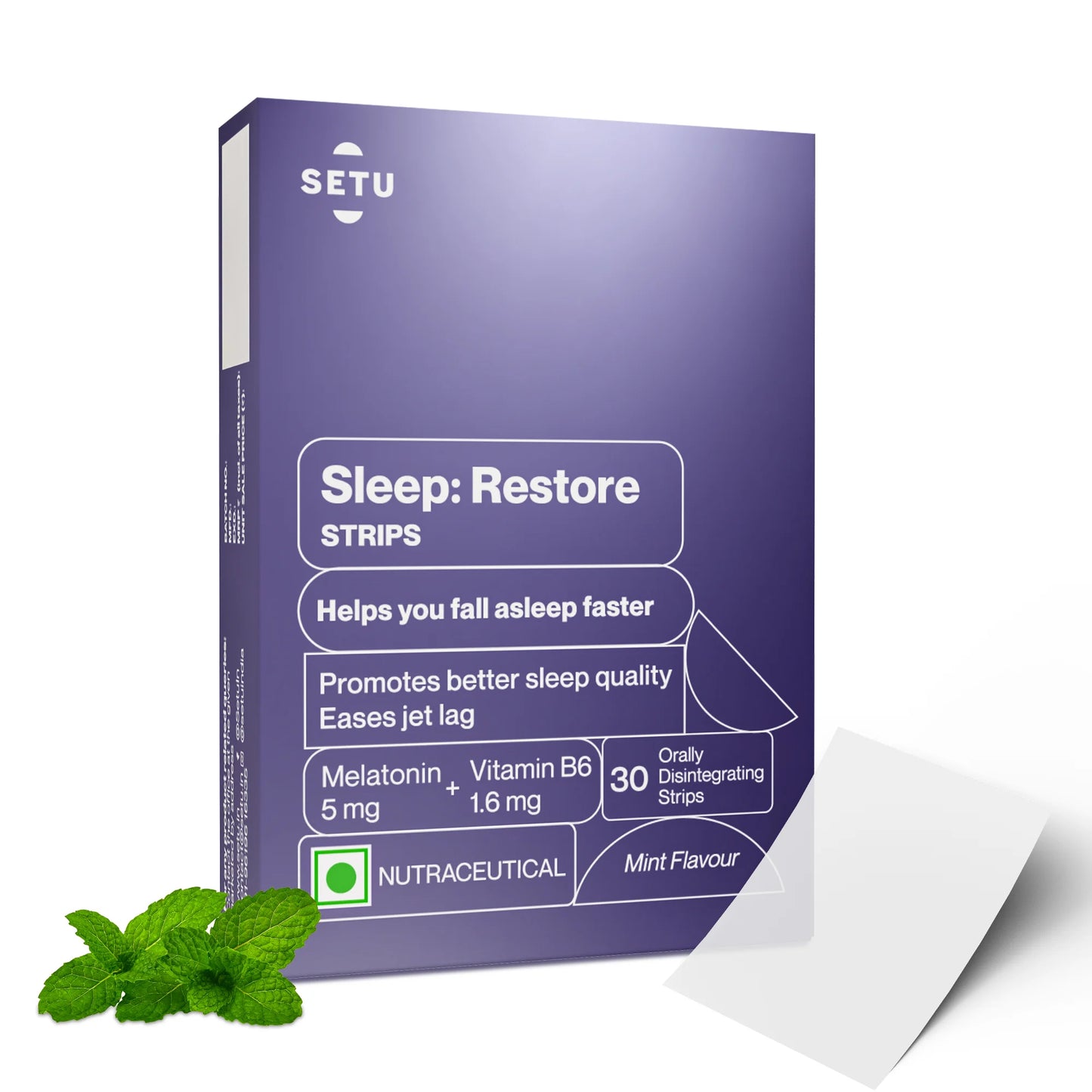Setu Sleep: Restore | Melatonin Strips for Restful Sleep