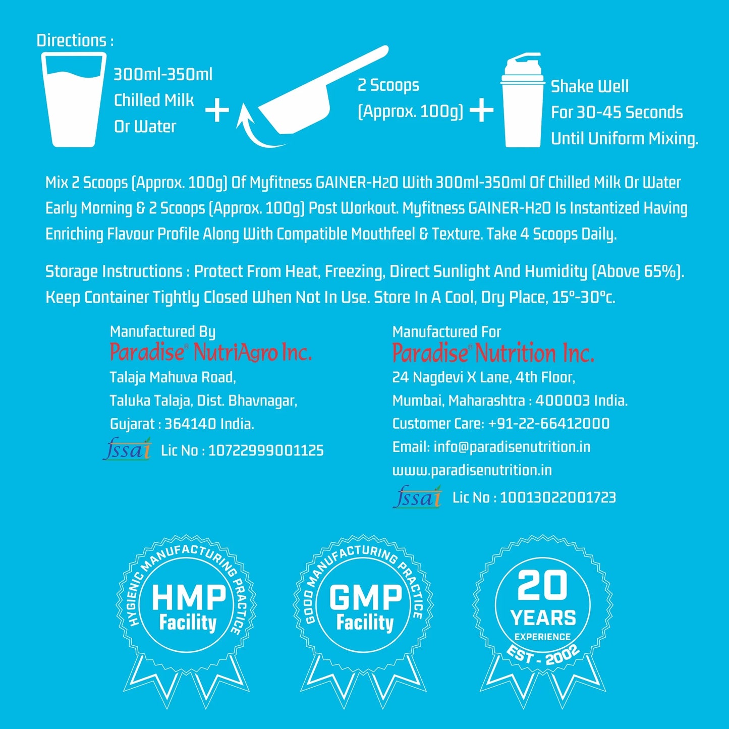 Myfitness GAINER-H2O | Ultimate Weight Gain Formula