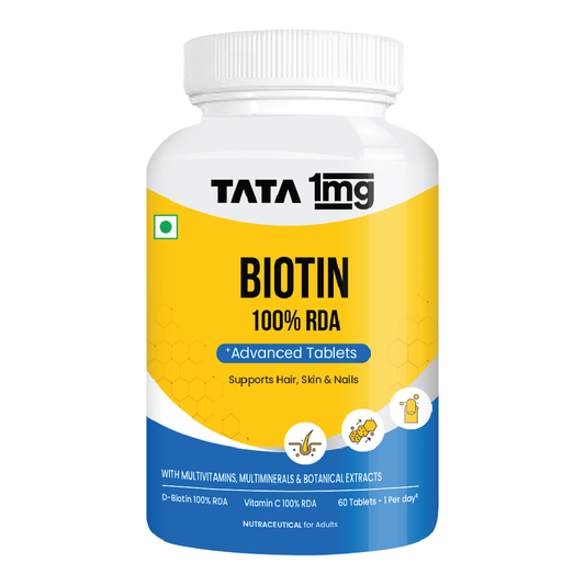 Tata 1mg Biotin Plus for Healthy Hair, Skin & Nails