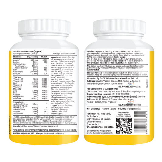 Tata 1mg Biotin Plus for Healthy Hair, Skin & Nails