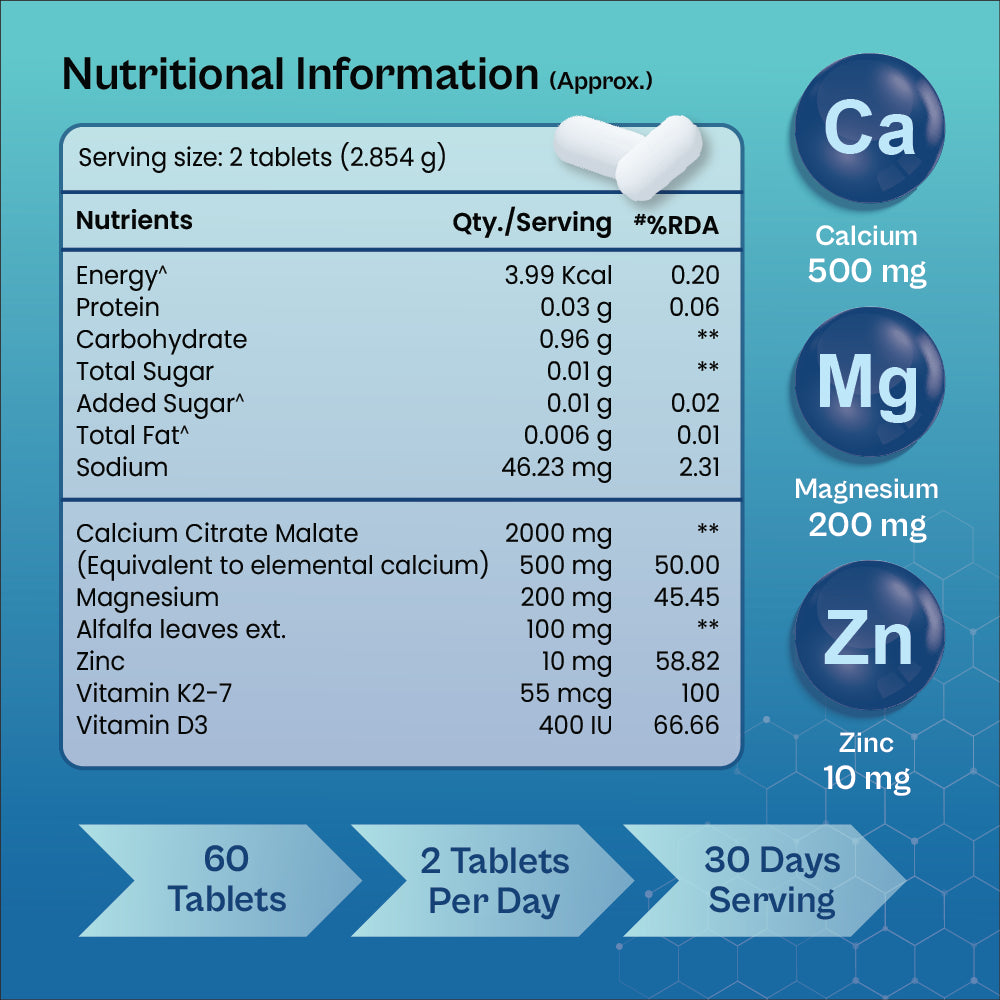 Tata 1mg Calcium + Vitamin D3 | Bone & Joint Support