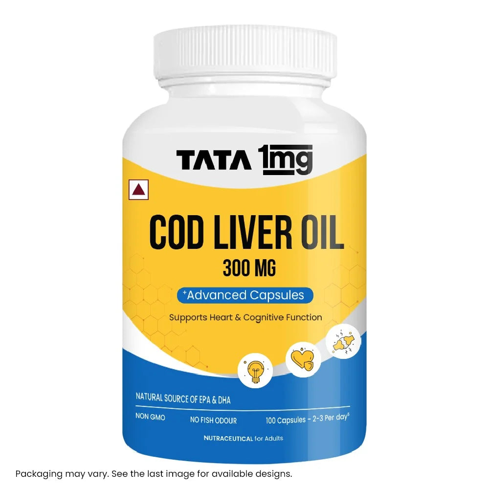 Tata 1mg Cod Liver Oil - Heart & Vision Support