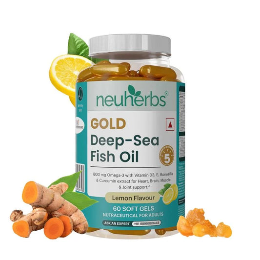 Neuherbs Gold Deep Sea Fish Oil Lemon - Omega 3 & Vitamins