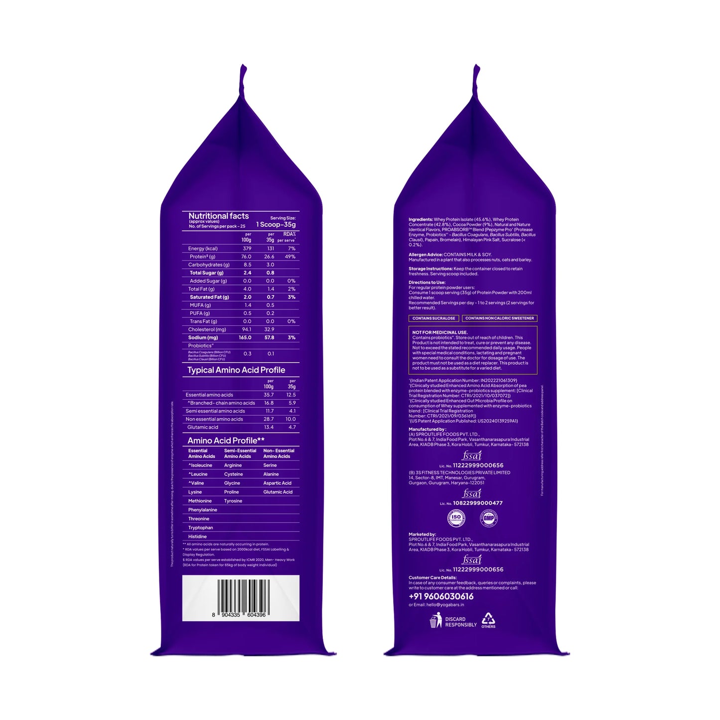 YogaBar Pro Clean Whey With Zero Calorie Sweetener