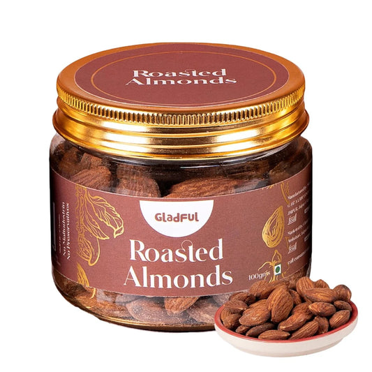Gladful Air Roasted Salted Almonds - Healthy Crunchy Snack