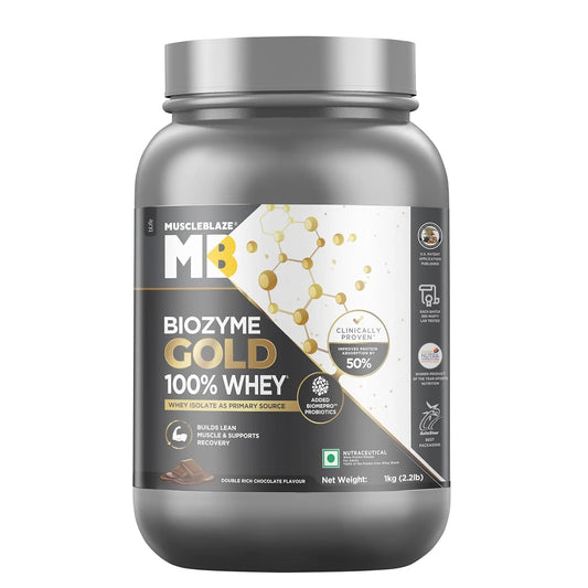 MuscleBlaze Biozyme Gold | 26g Protein & Digestive Enzymes