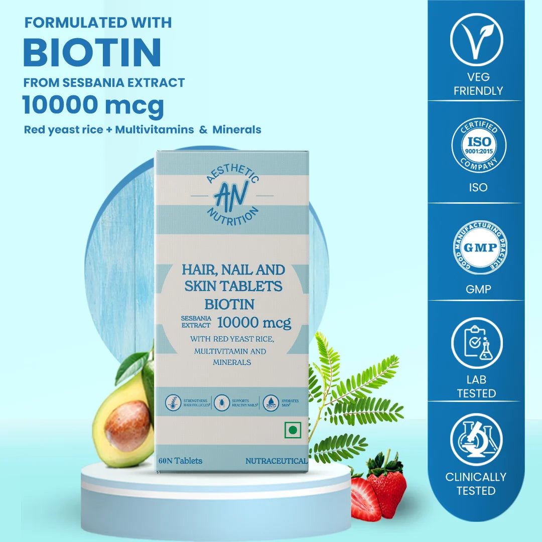 Aesthetic Nutrition Hair, Nail & Skin Tablets with Biotin