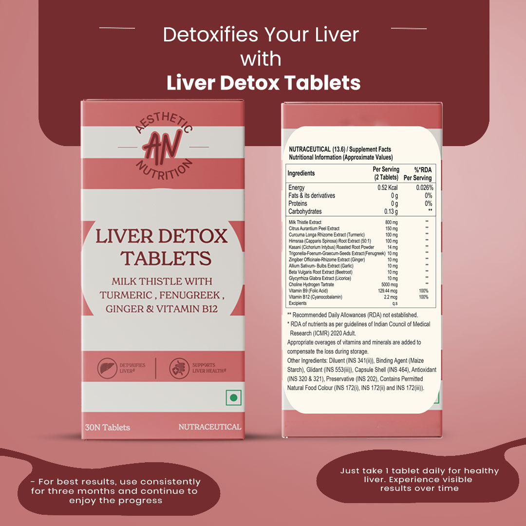 Aesthetic Nutrition Liver Detox | Milk Thistle & Herbs