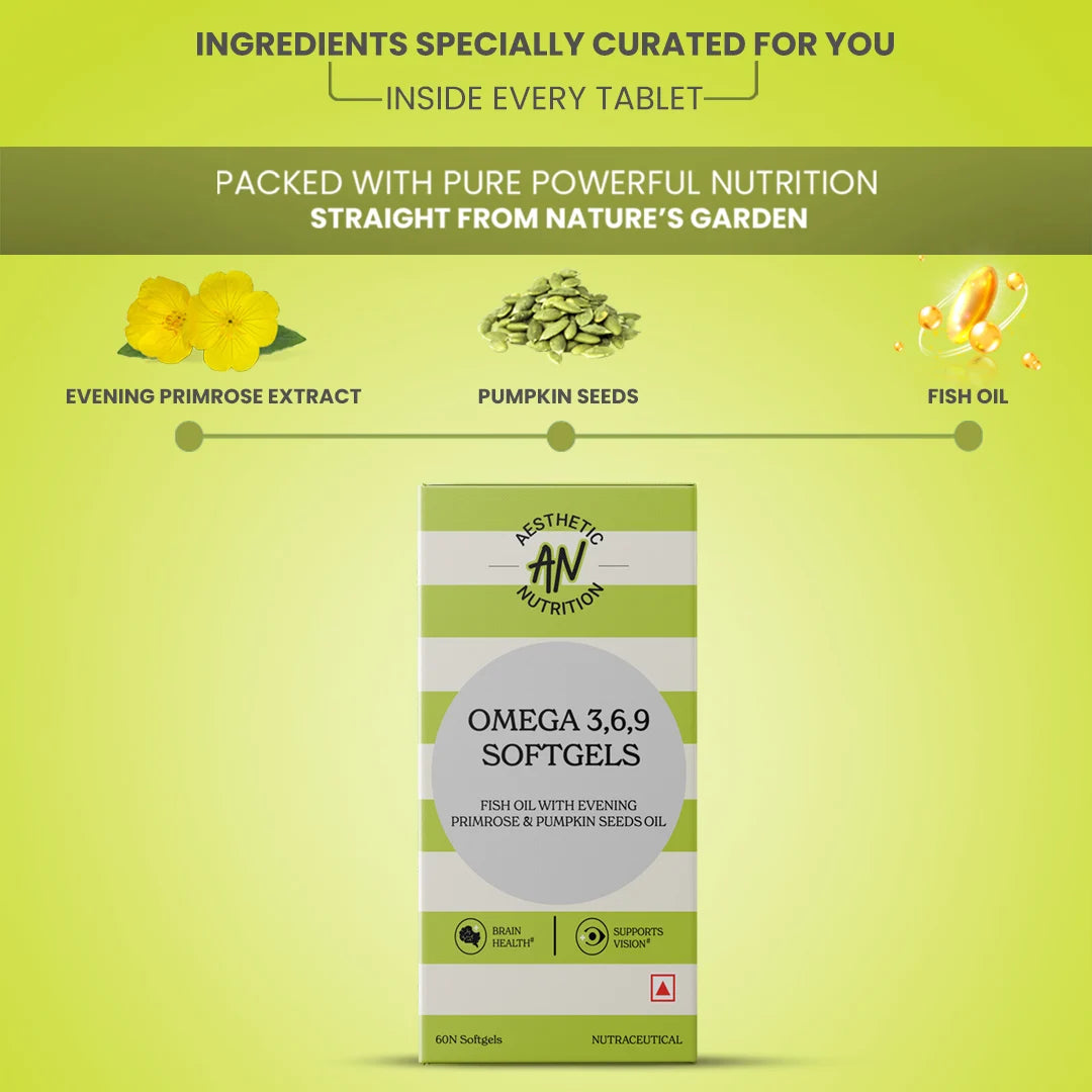 Aesthetic Nutrition Omega 3, 6, 9 - Triple Omega Support