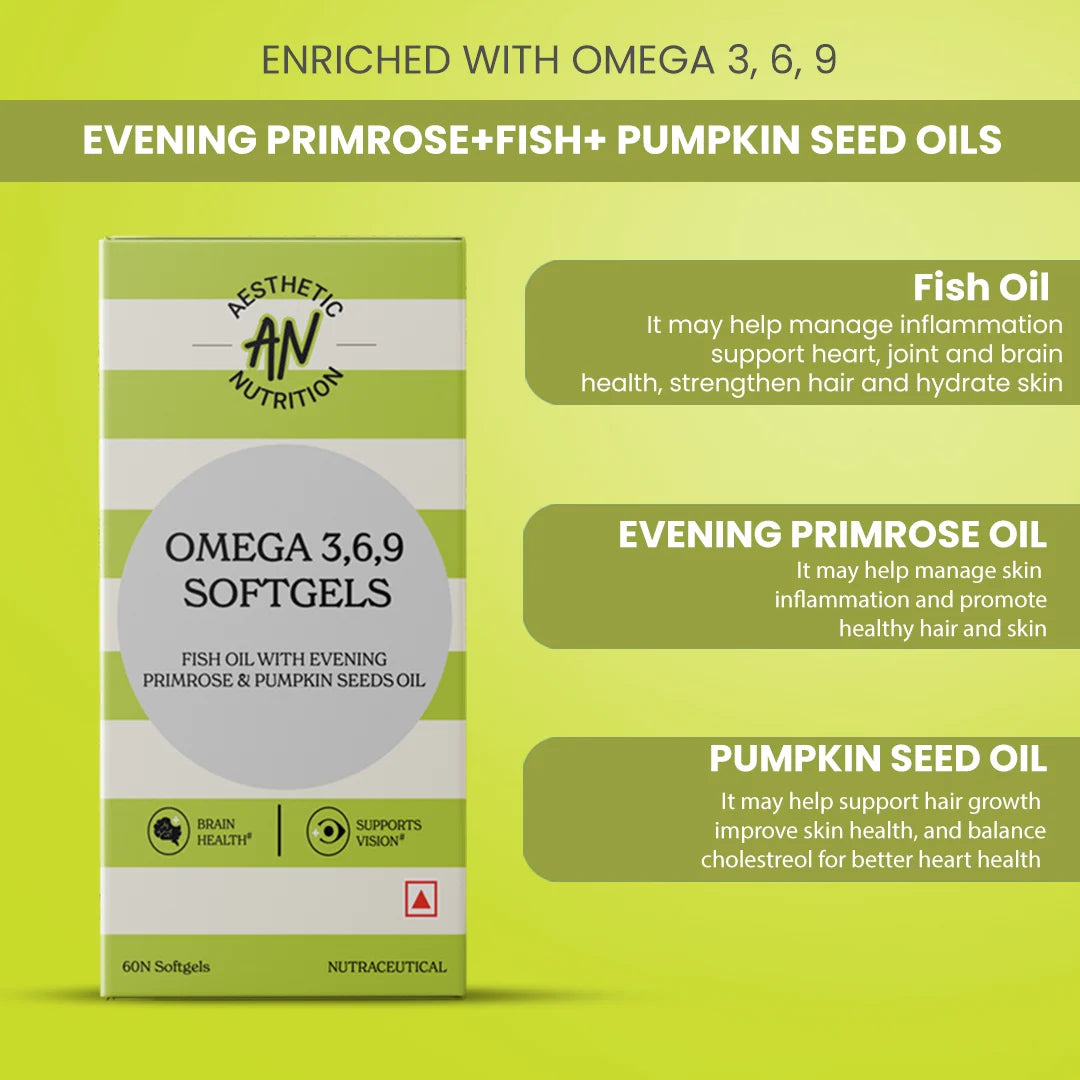 Aesthetic Nutrition Omega 3, 6, 9 - Triple Omega Support
