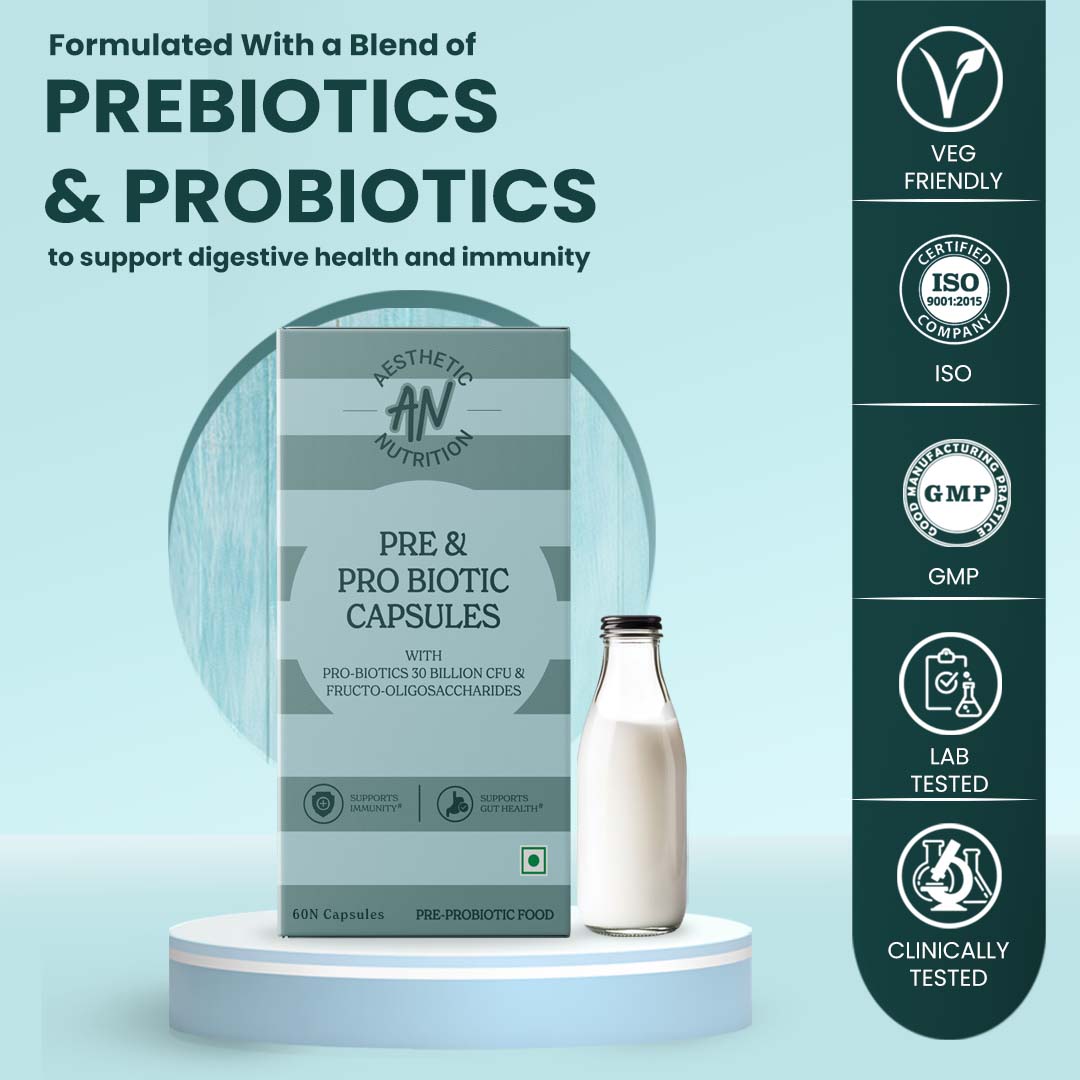 Aesthetic Nutrition Pre & Probiotic | Gut Health Support