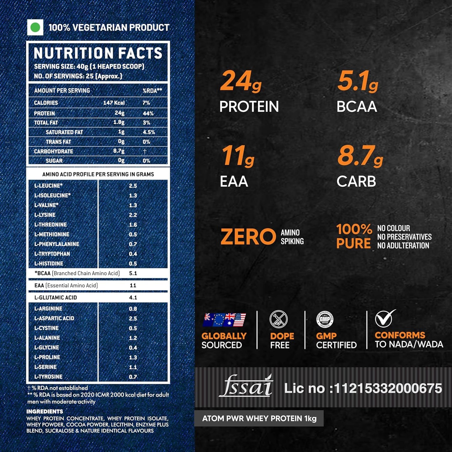 AS-IT-IS ATOM PWR Raw Whey Protein – Fast Absorption