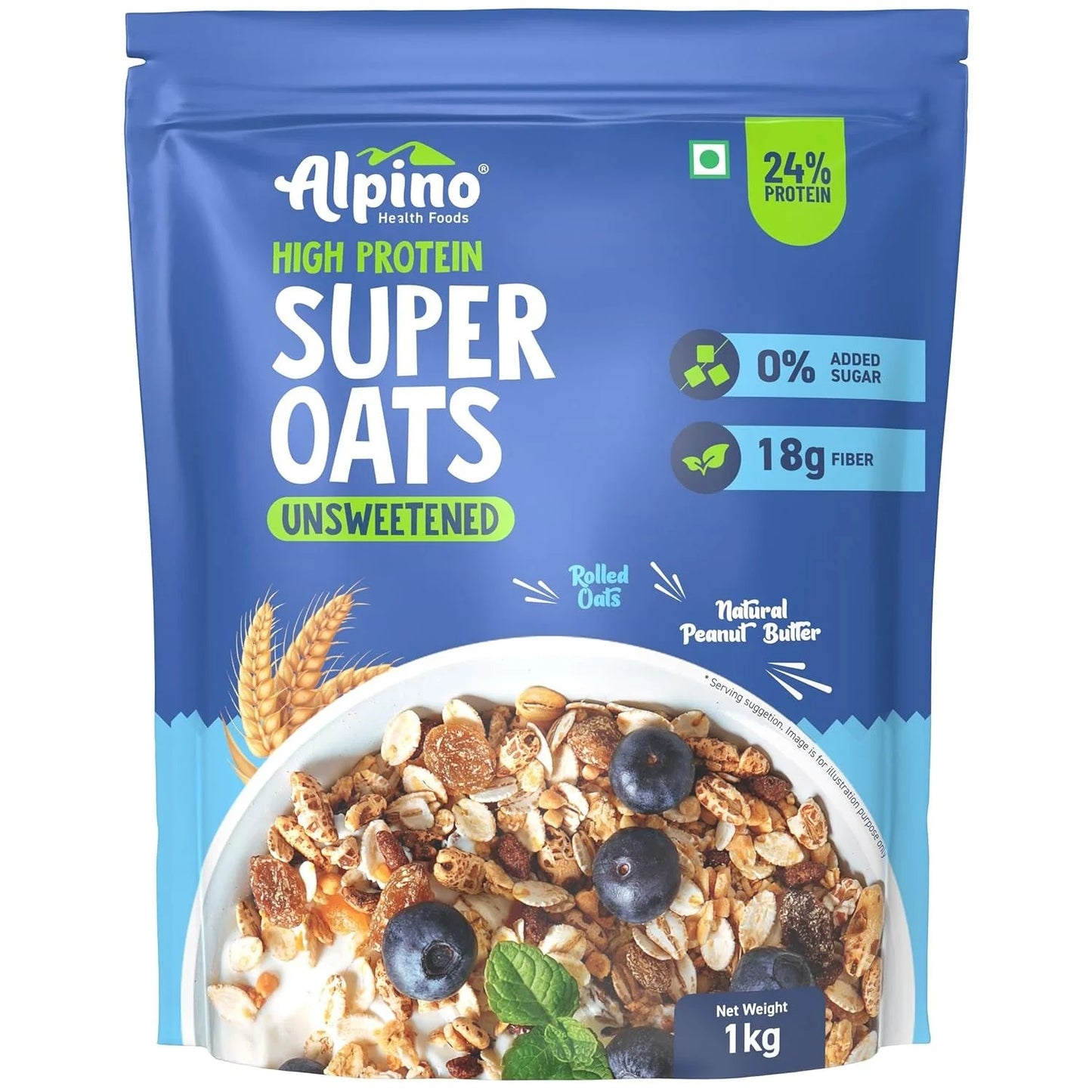 Alpino High Protein Super Oats Unsweetened | 22g Protein
